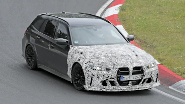 BMW M3 CS Touring (camouflaged) - front cornering