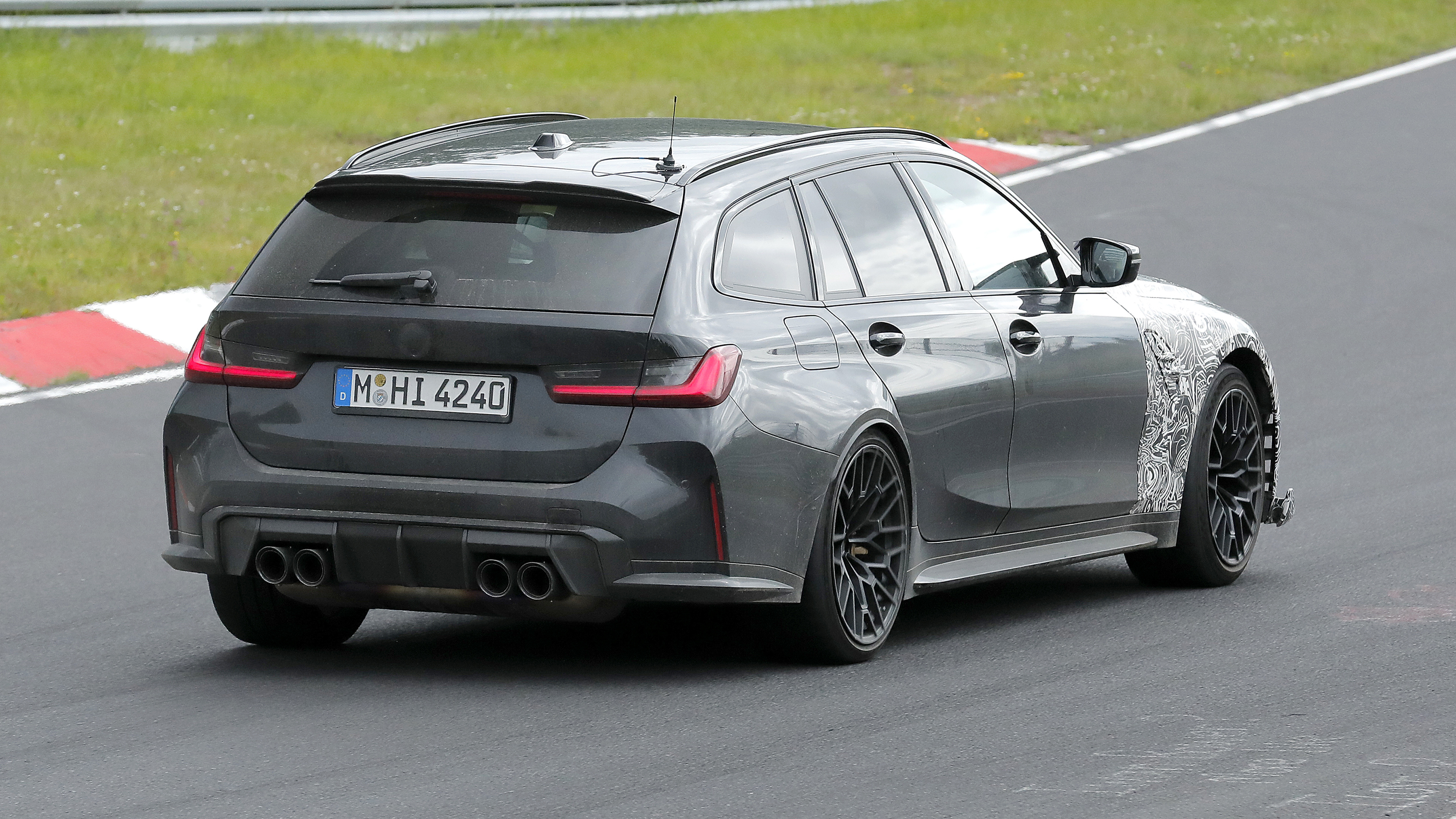 BMW M3 CS Touring (camouflaged) - rear cornering