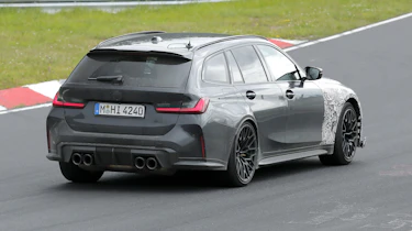 BMW M3 CS Touring (camouflaged) - rear cornering