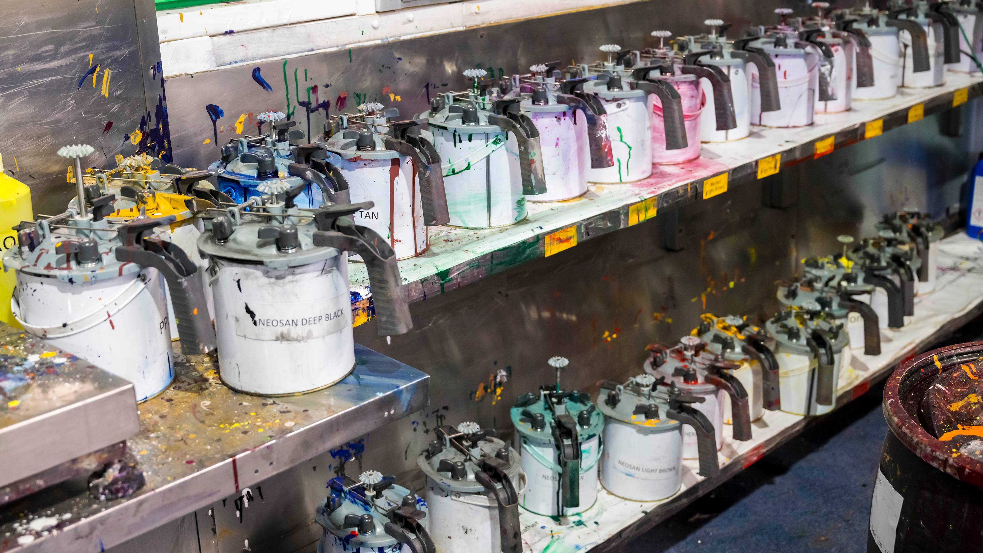 Assortment of paints and dyes