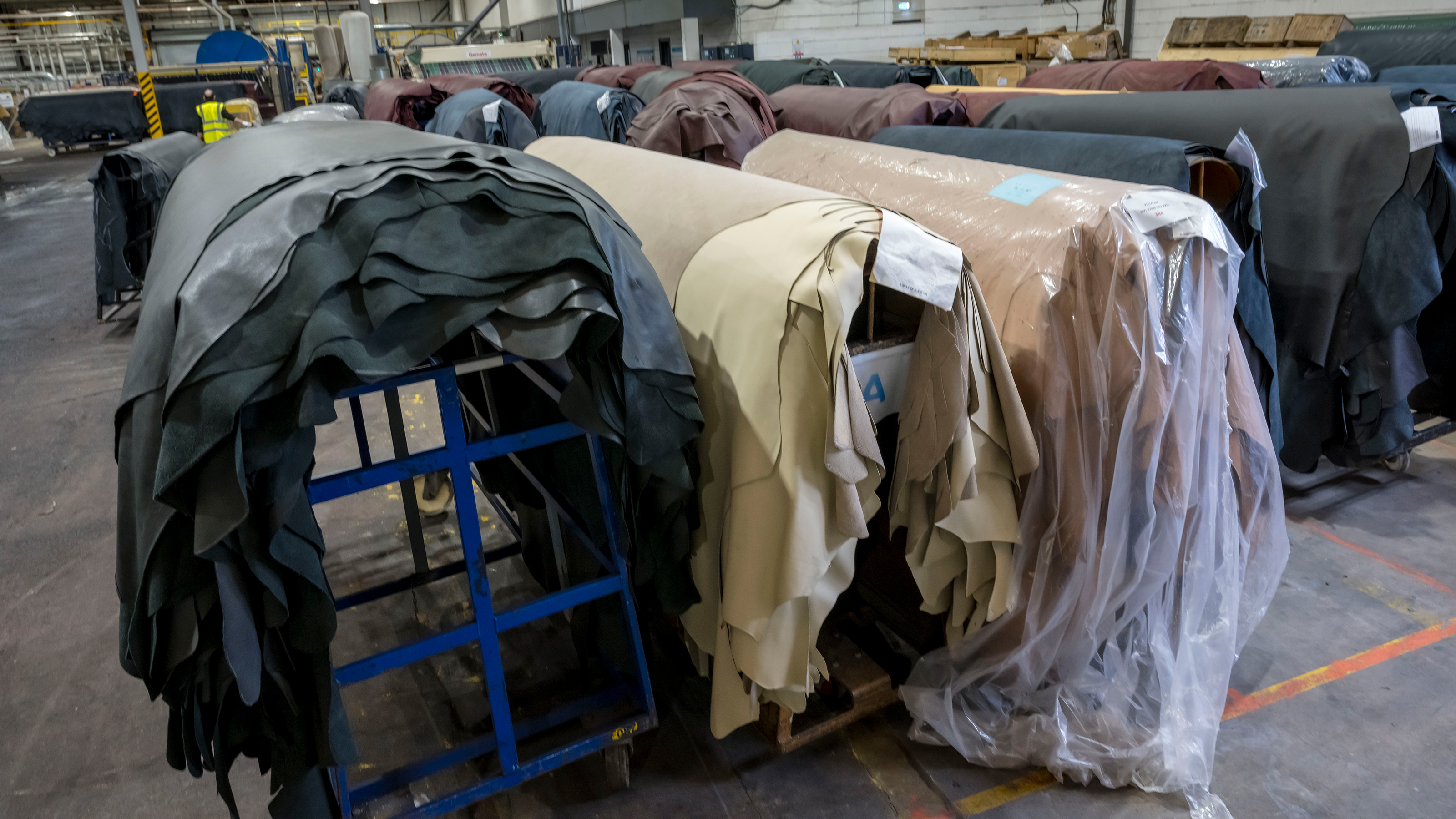 Assortment of interior materials stored in the Bridge of Weir factory