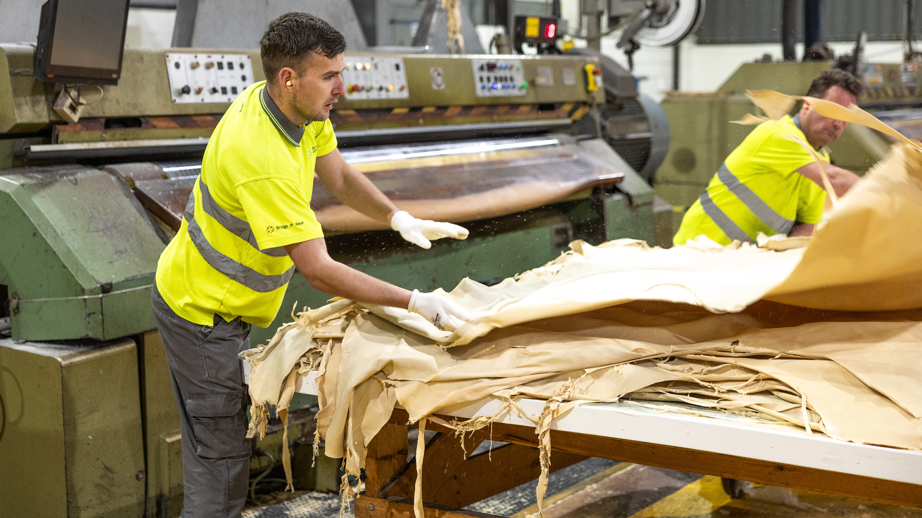 Bridge of Weir technician working on the production line
