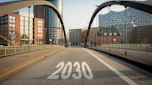 Road with '2030' marking