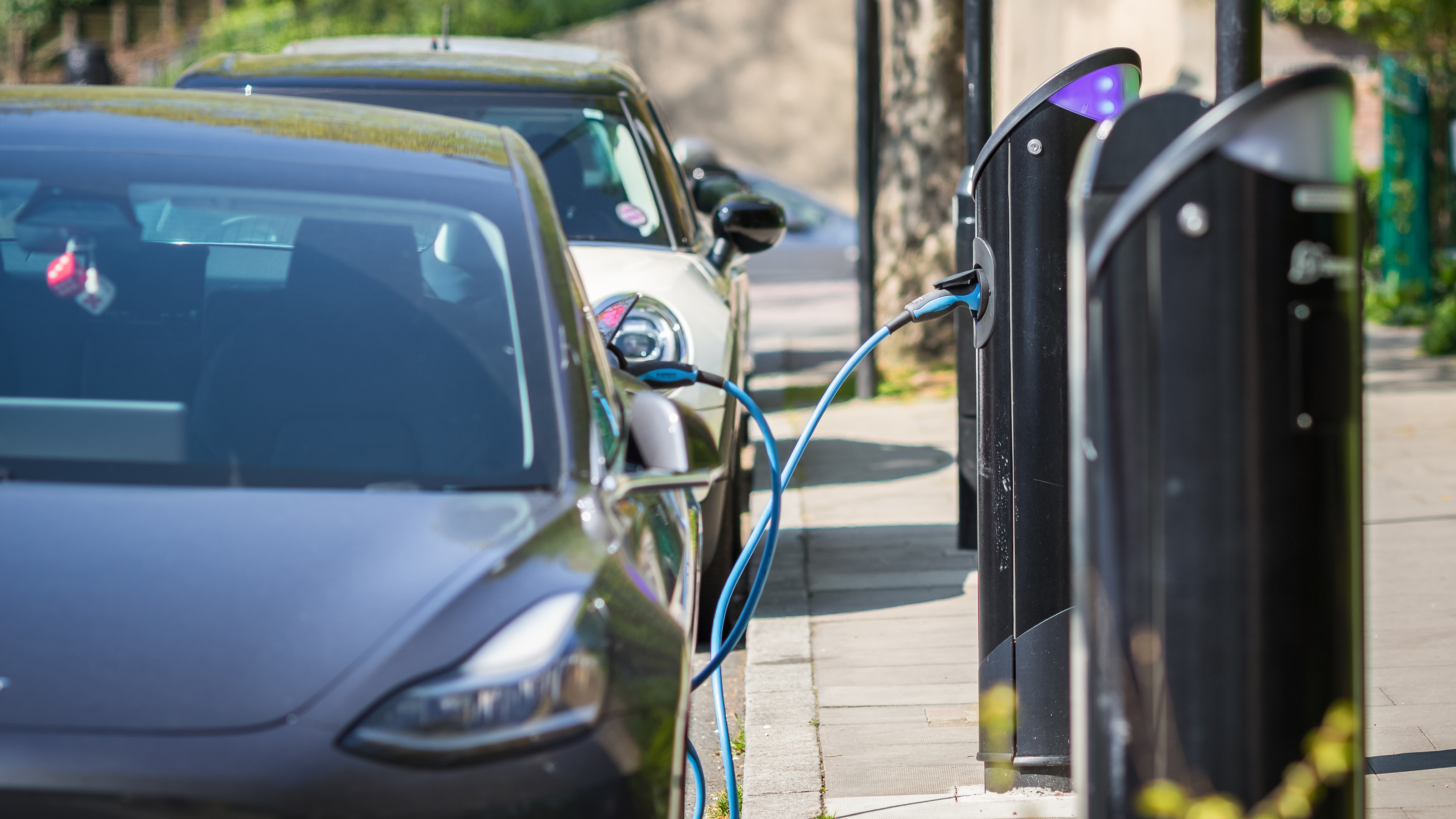Roadside EV chargers