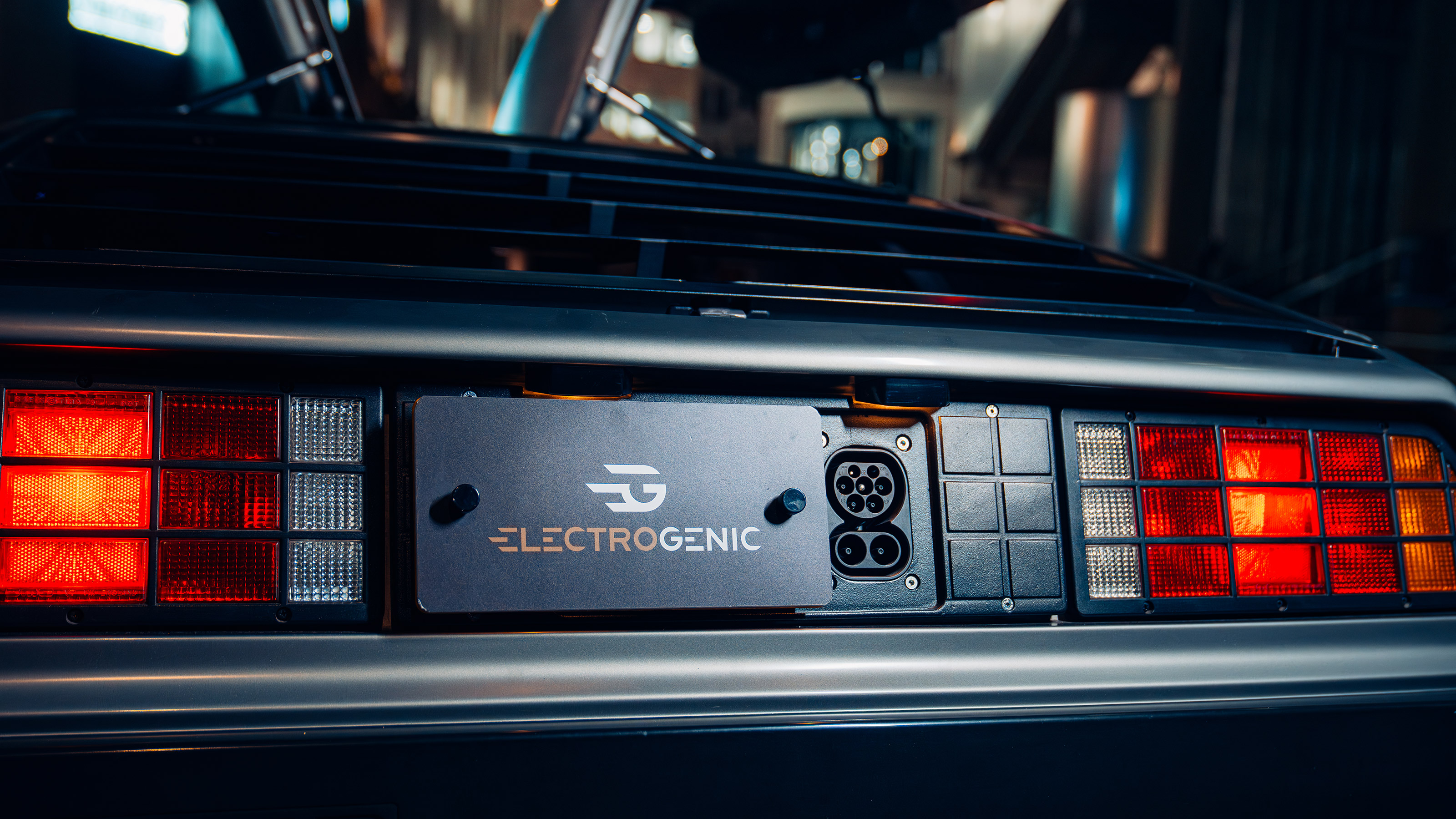 Electrogenic DeLorean DMC-12 - charging port