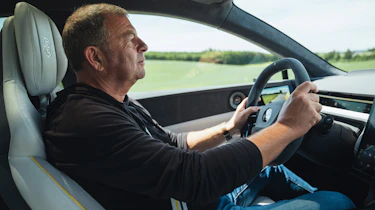 Steve Sutcliffe driving the Lotus Emeya