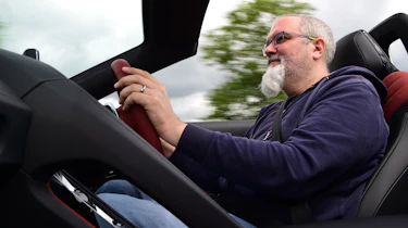Dean Gibson in the MG Cyberster