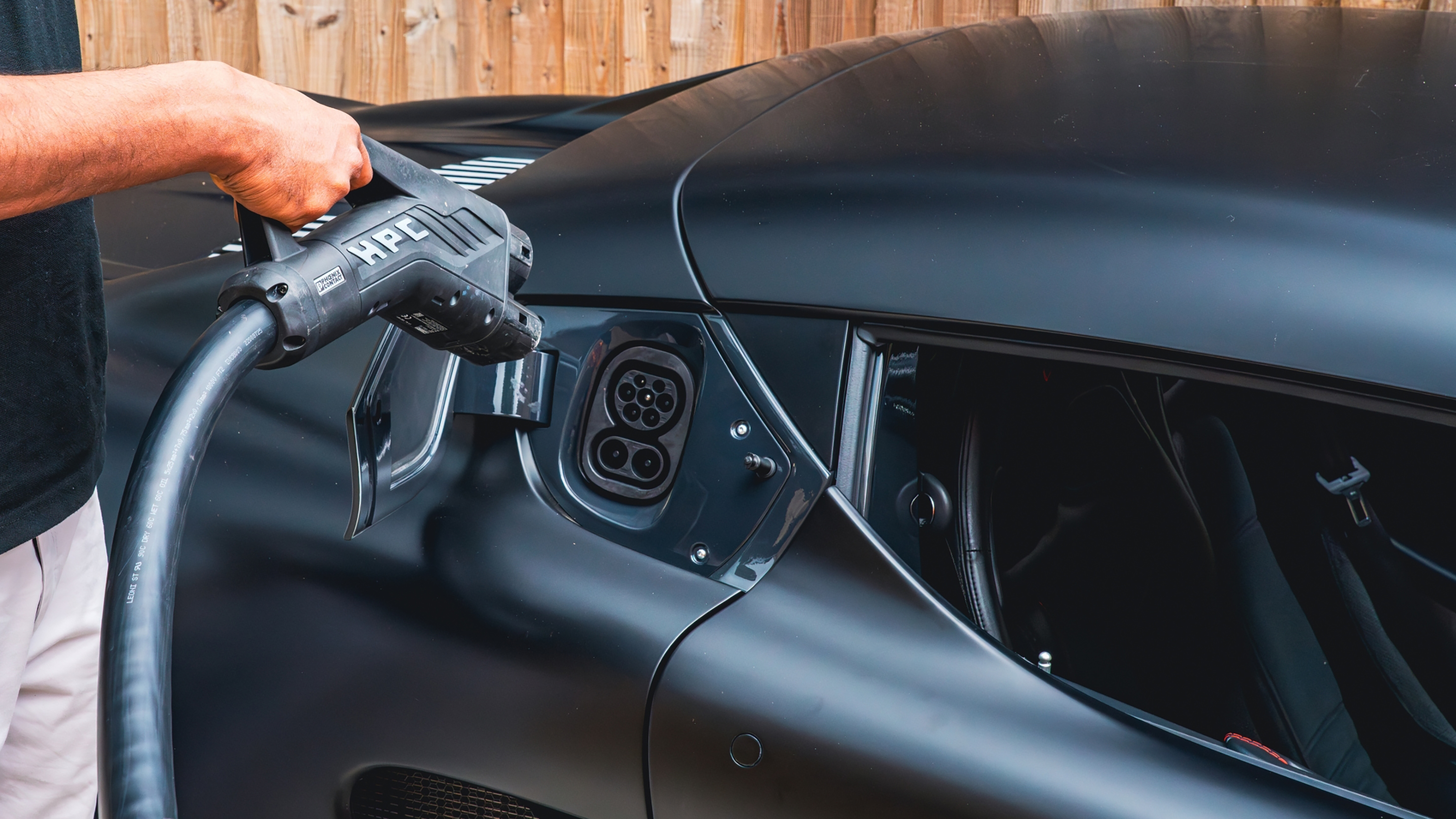 Nyobolt EV being plugged in