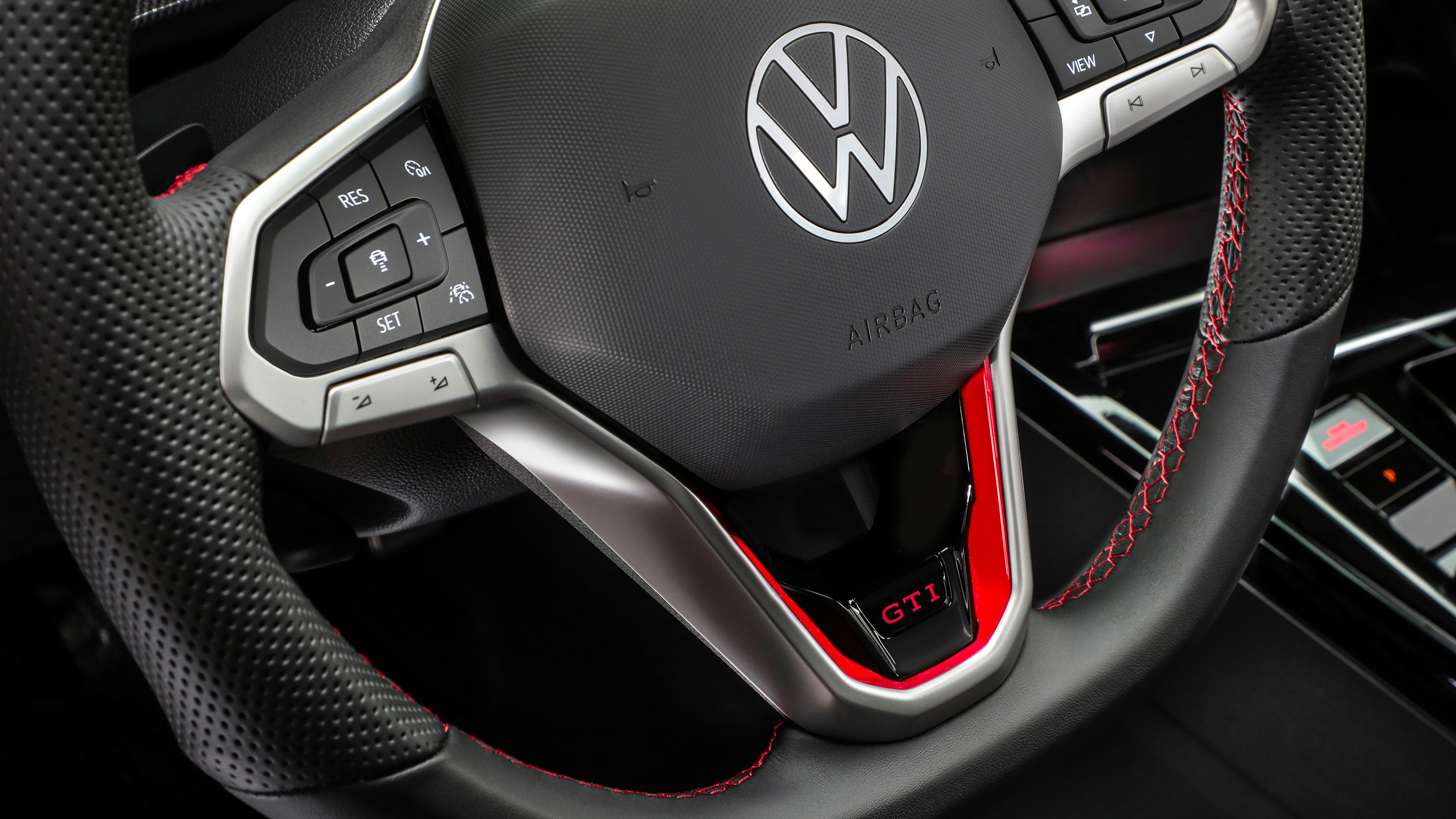 New Volkswagen Golf GTI steering wheel