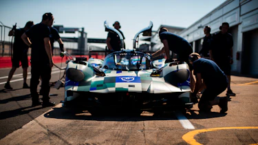 Aston Martin Valkyrie LMH testing - front in the pits