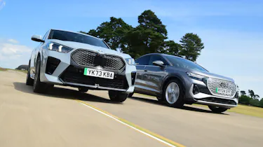BMW iX2 and Audi Q4 e-tron Sportback - front tracking
