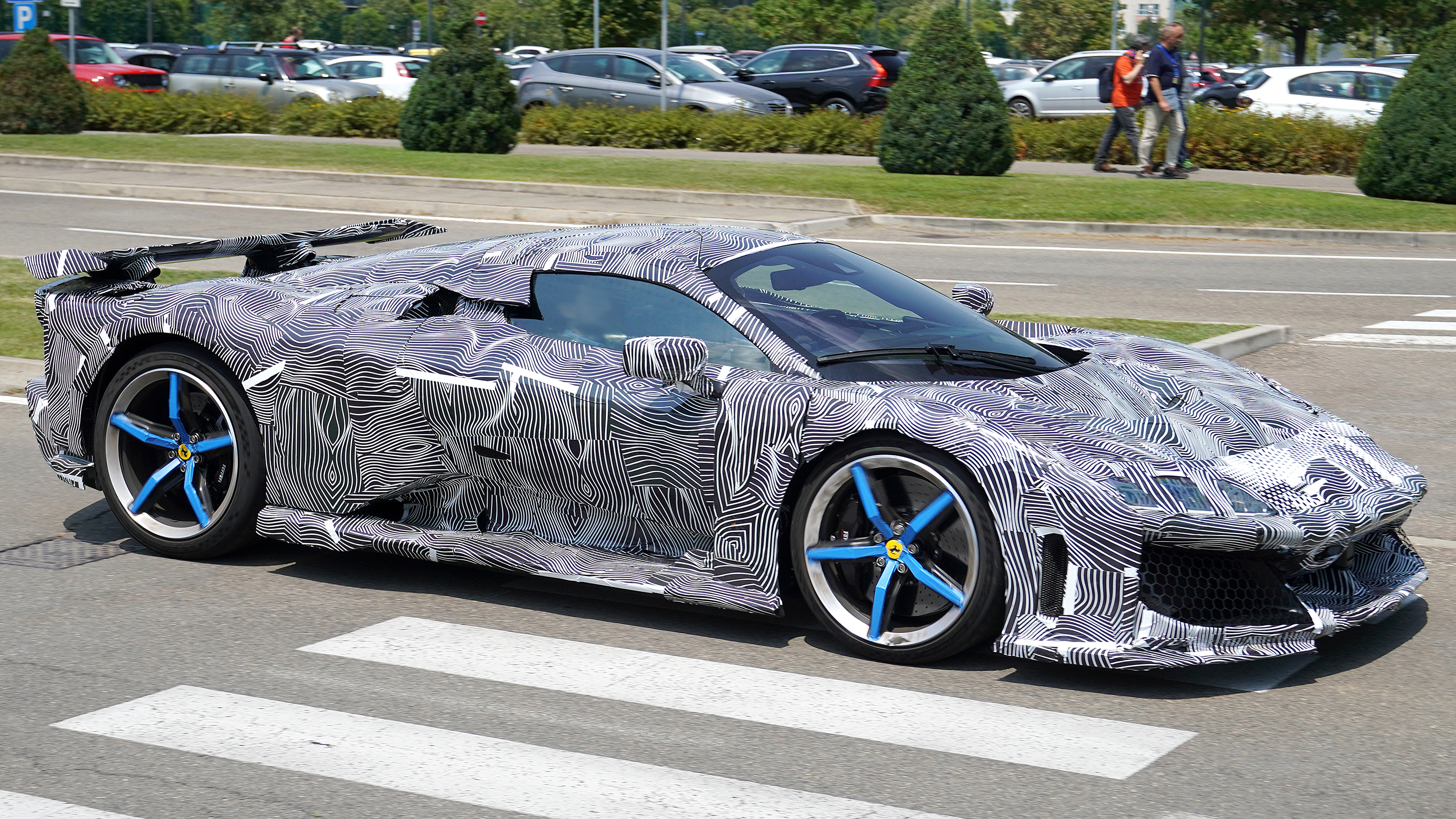 Ferrari hypercar spy shot - front angled