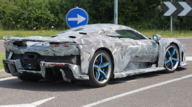 Ferrari hypercar spy shot - rear 3/4