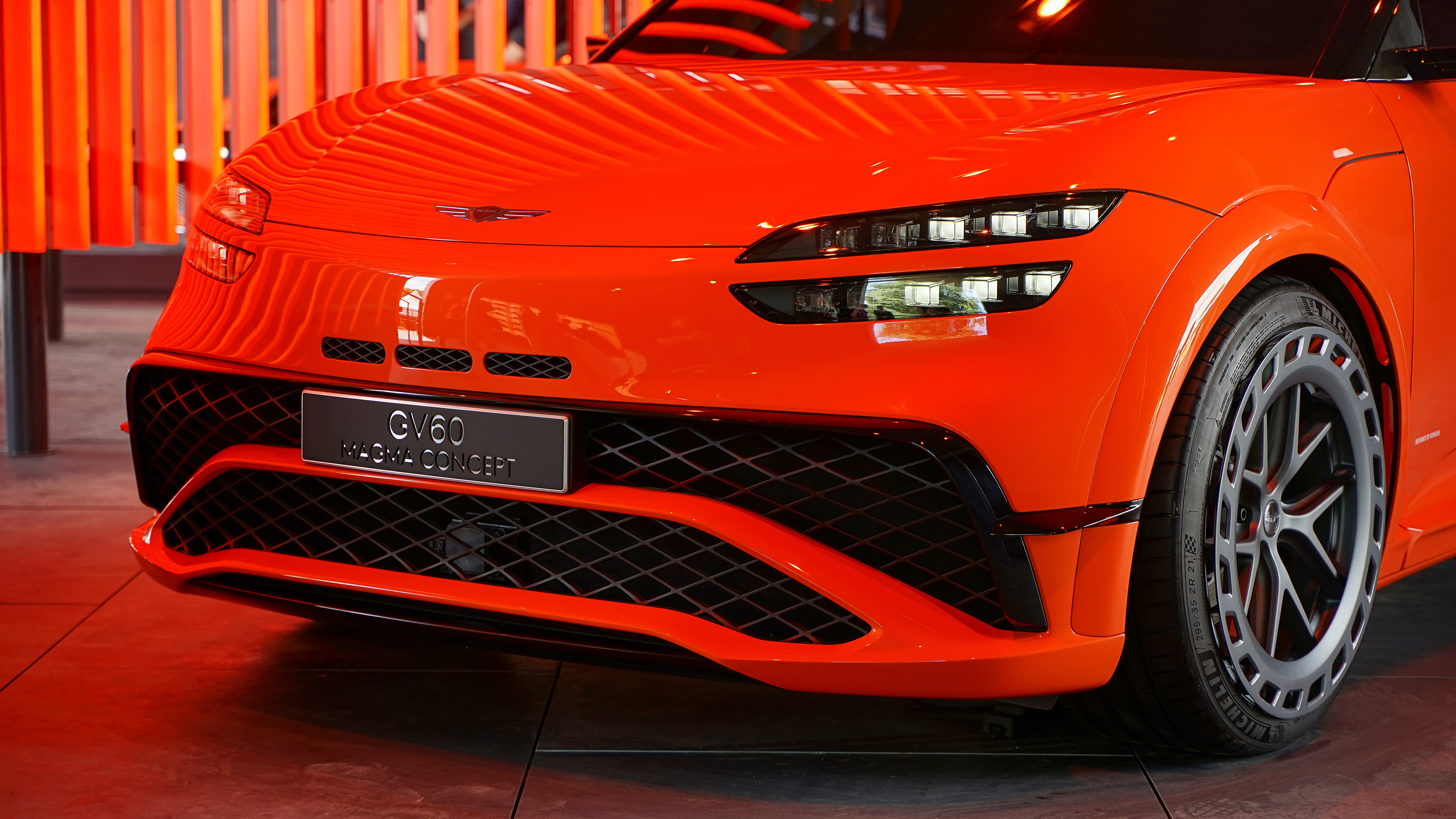 Genesis GV60 Magma Concept at Goodwood FOS - front end close up