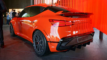 Genesis GV60 Magma Concept at Goodwood FOS - rear 3/4