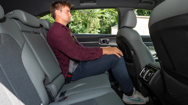 Alastair Crooks sitting in the Kia Sorento