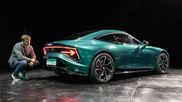 Alastair Crooks with the MG Cyberster GTS concept - rear