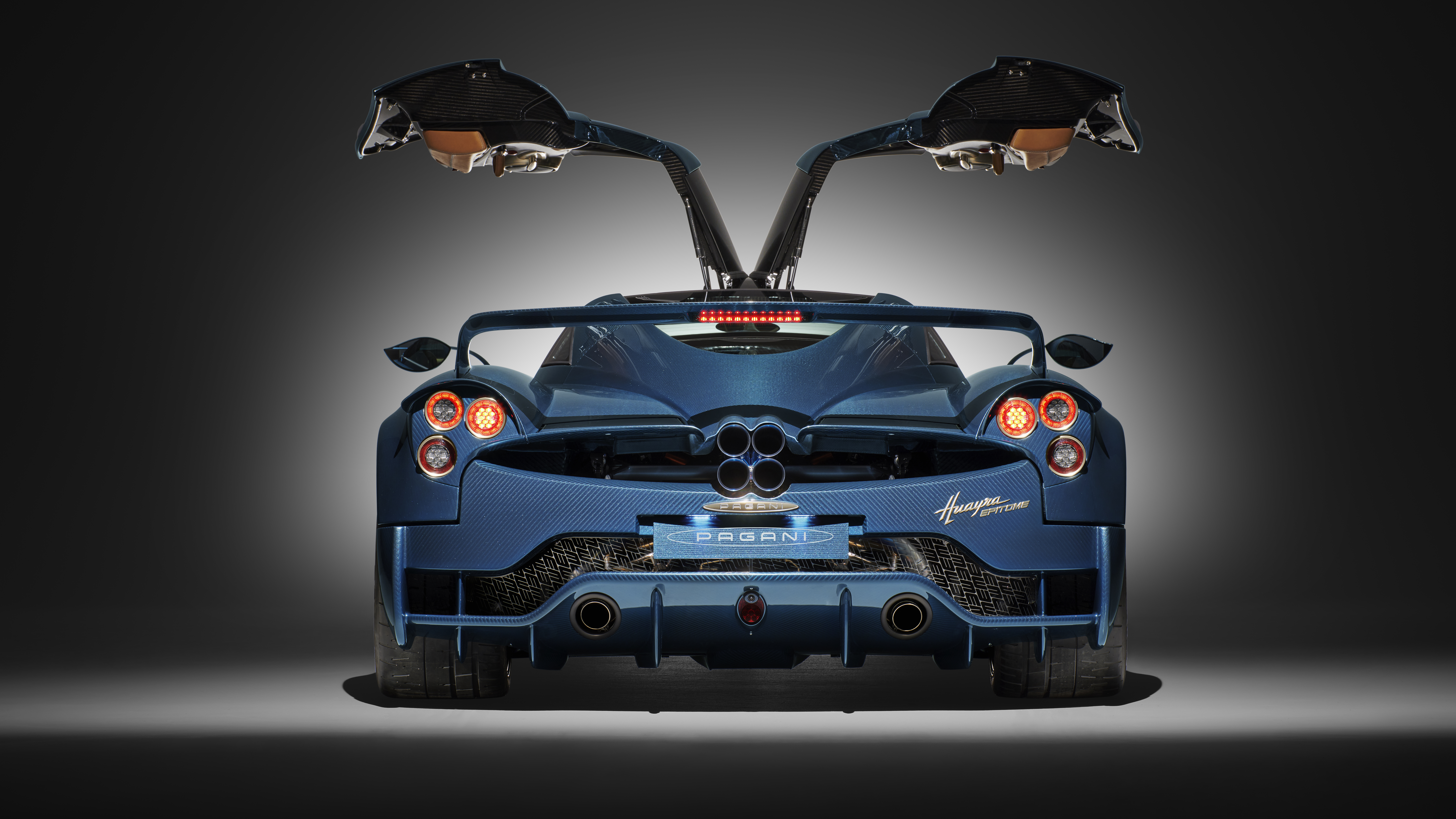 Pagani Huayra Epitome - rear with gullwing doors open 