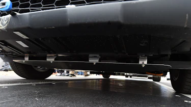 Renault Kangoo Z.E wireless charging test vehicle undercarriage