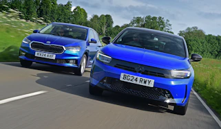 Skoda Fabia and Vauxhall Corsa - front tracking
