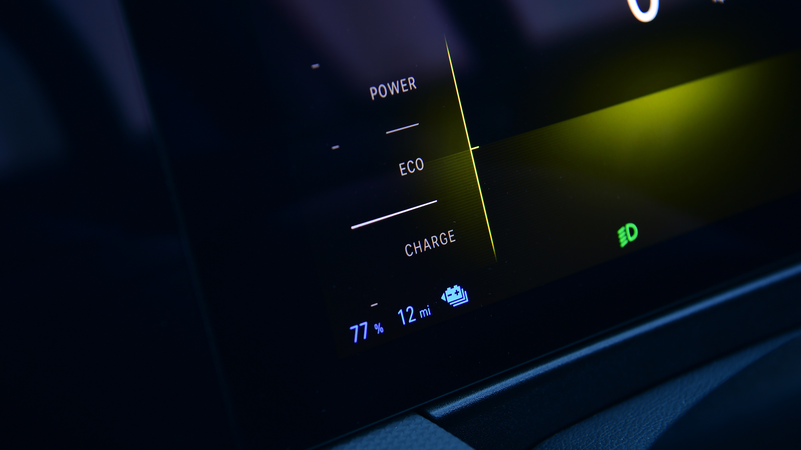 Vauxhall Astra GSe - dashboard battery readout