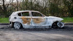 Burnt out BMW 1 Series