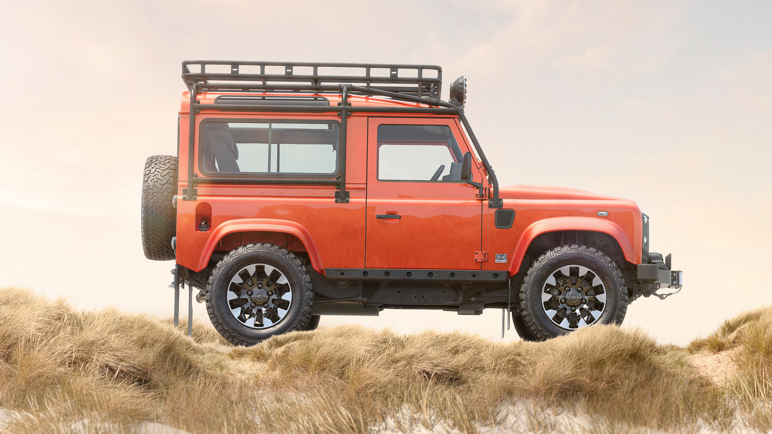 Land Rover Defender V8 90 by Works Bespoke - side static