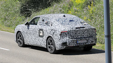 DS flagship SUV (camouflaged test car) - rear cornering