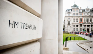 HM Treasury sign