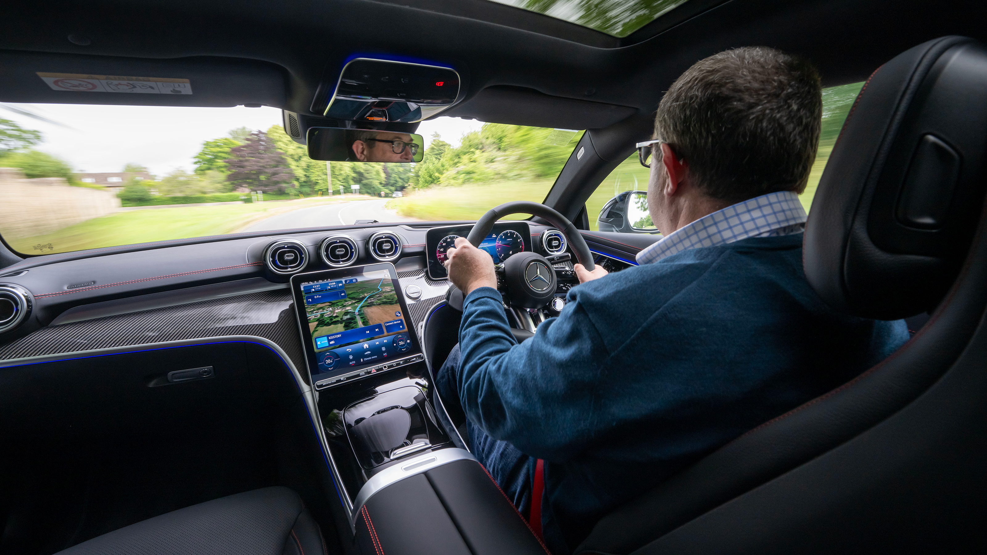 Auto Express editor-at-large John McIlroy driving the Mercedes-AMG CLE 53