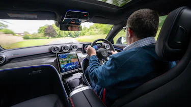 Auto Express editor-at-large John McIlroy driving the Mercedes-AMG CLE 53