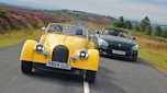 Morgan Plus Four and BMW Z4 - front tracking