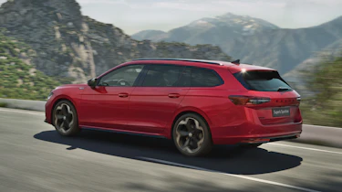 New Skoda Superb SportLine Estate - rear tracking