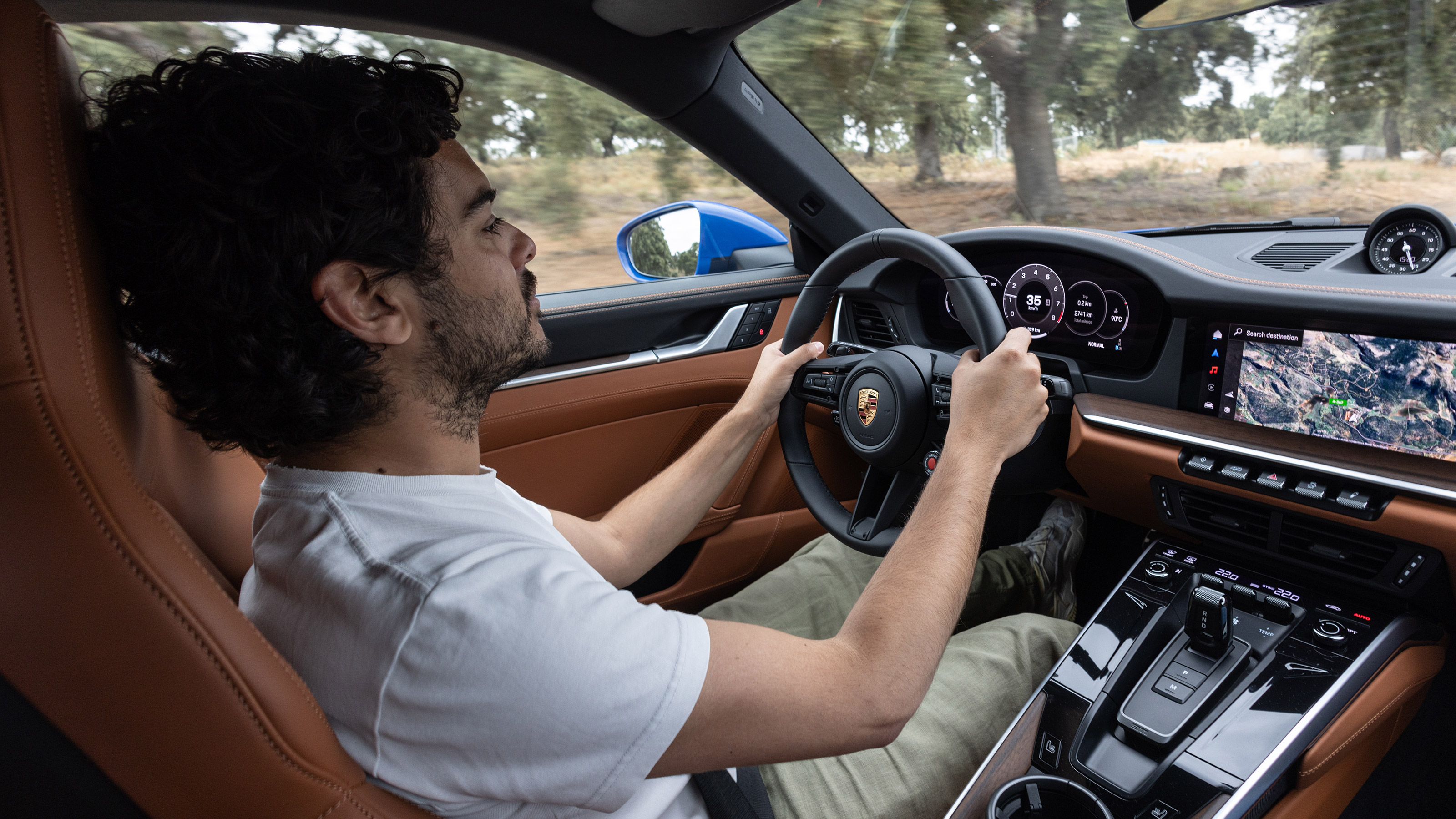 Jordan Katsianis driving the Porsche 911 Carrera