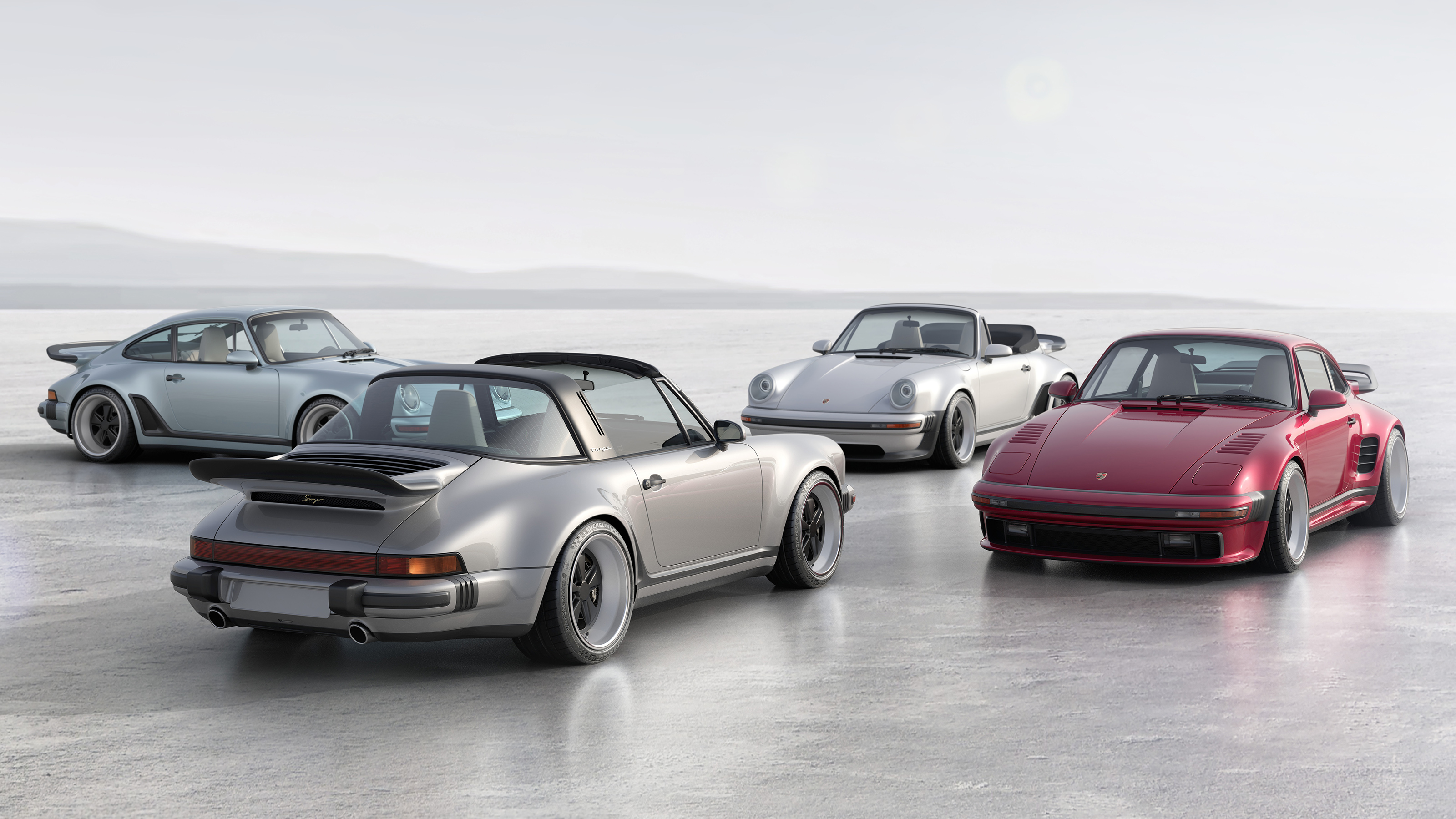 Singer 911 Turbo restomod Slantnose, Targa and Cabriolet - display