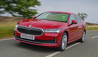 New Skoda Superb UK drive - front tracking