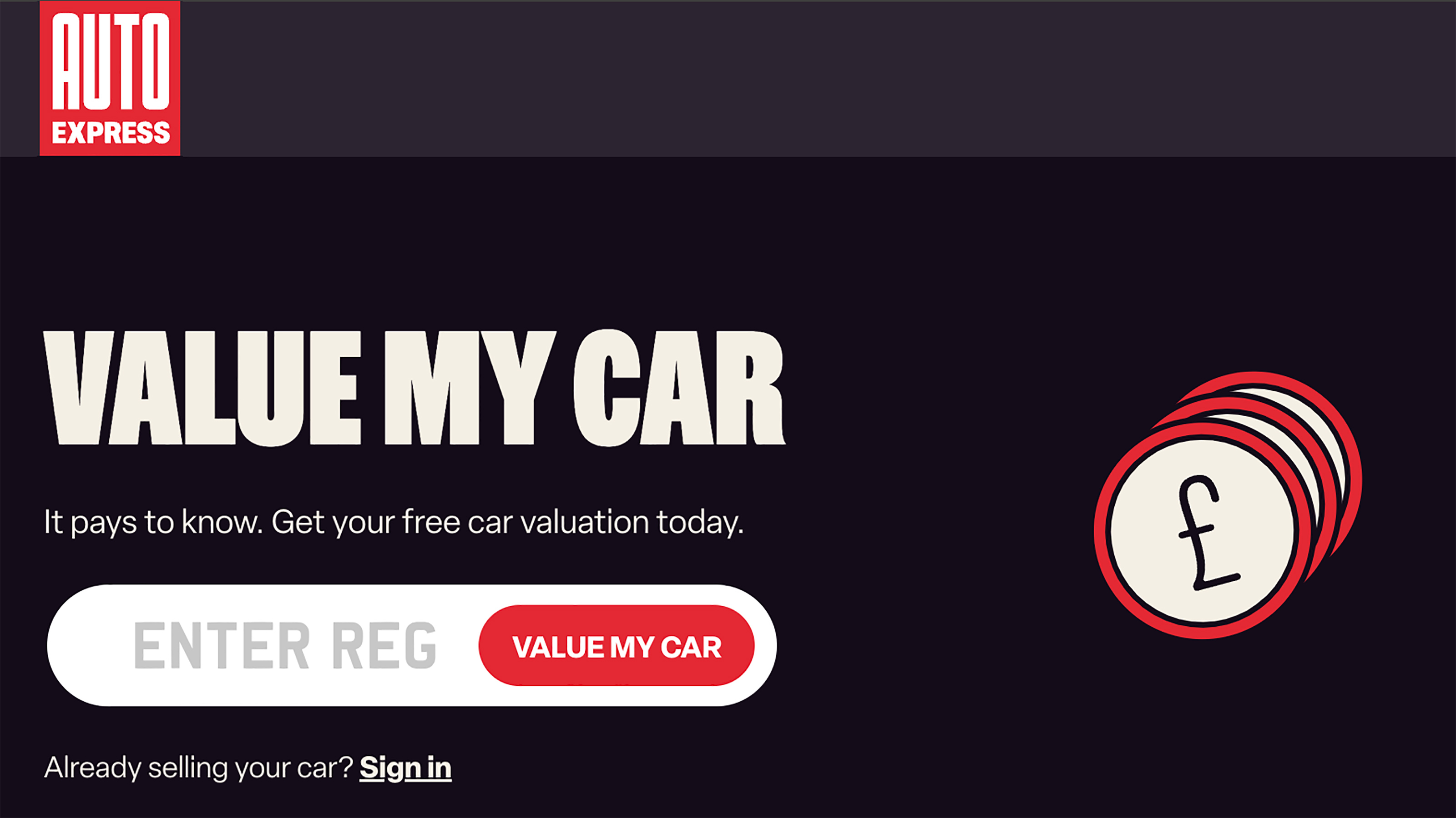 Auto Express car valuation tool