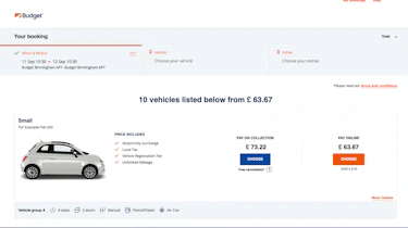 Best car rental sites - Budget