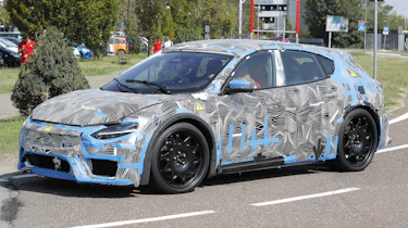 Ferrari EV spy shot - front angled