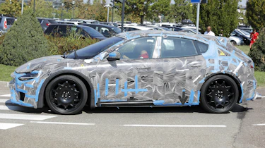 Ferrari EV spy shot - side profile