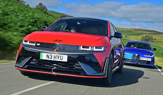 Hyundai Ioniq 5 N vs Alfa Romeo Giulia Quadrifoglio - front