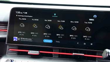 Hyundai Kona Electric - infotainment weather page