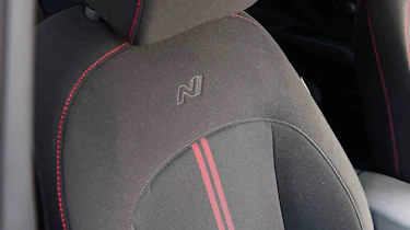 Hyundai Kona Electric - N line seat trim detail
