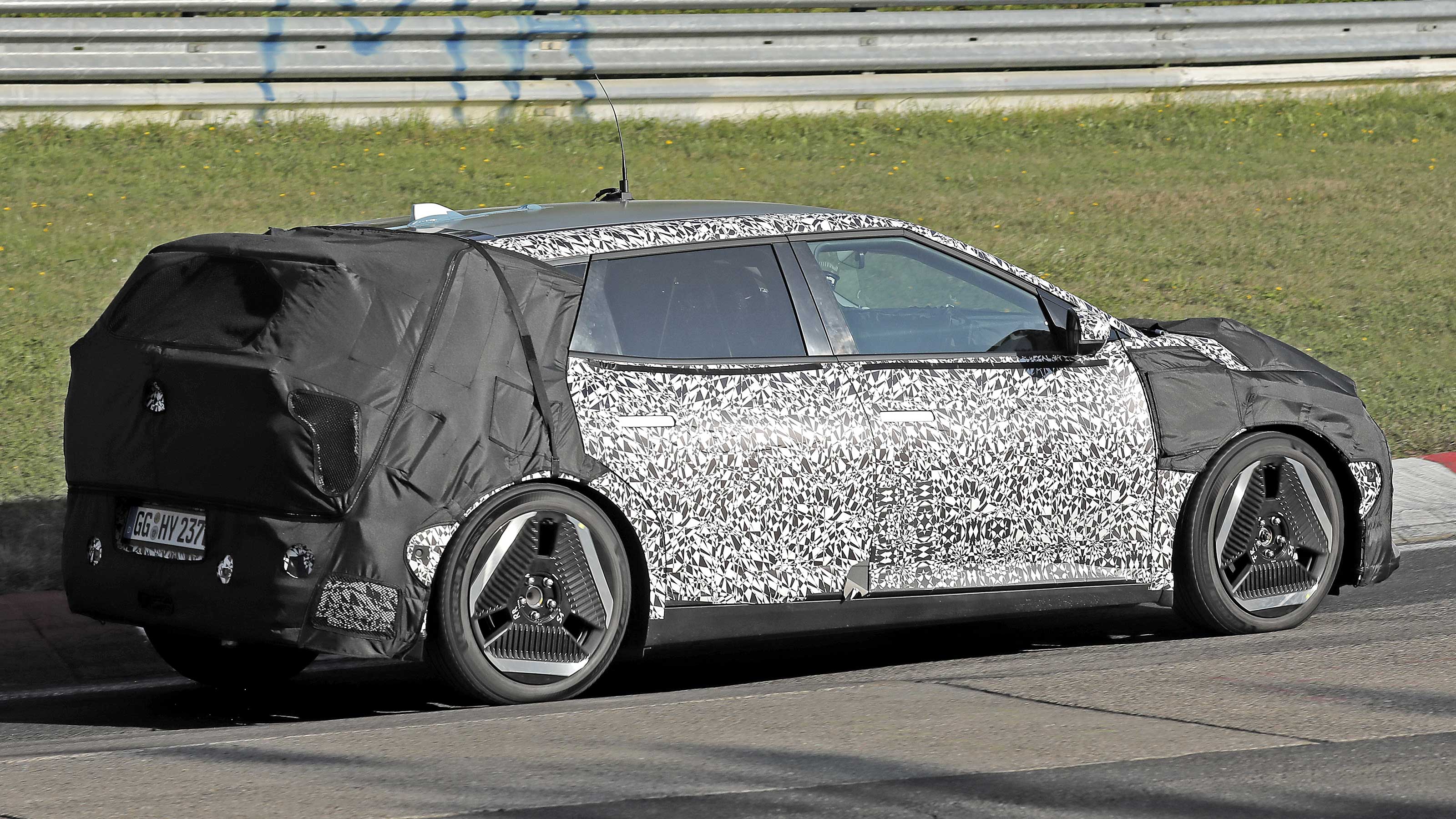 Kia EV4 testing - rear angled