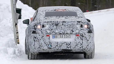 Electric Mercedes C-Class (camouflaged test car) - rear