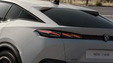 Teaser image of the new Peugeot E-408