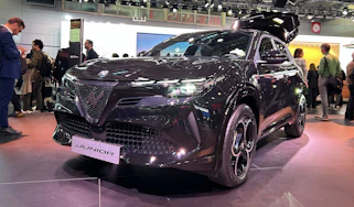 Alfa Romeo Junior on display at Paris Motor Show - front static