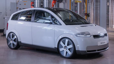 Audi A2 e-tron restomod - front 3/4