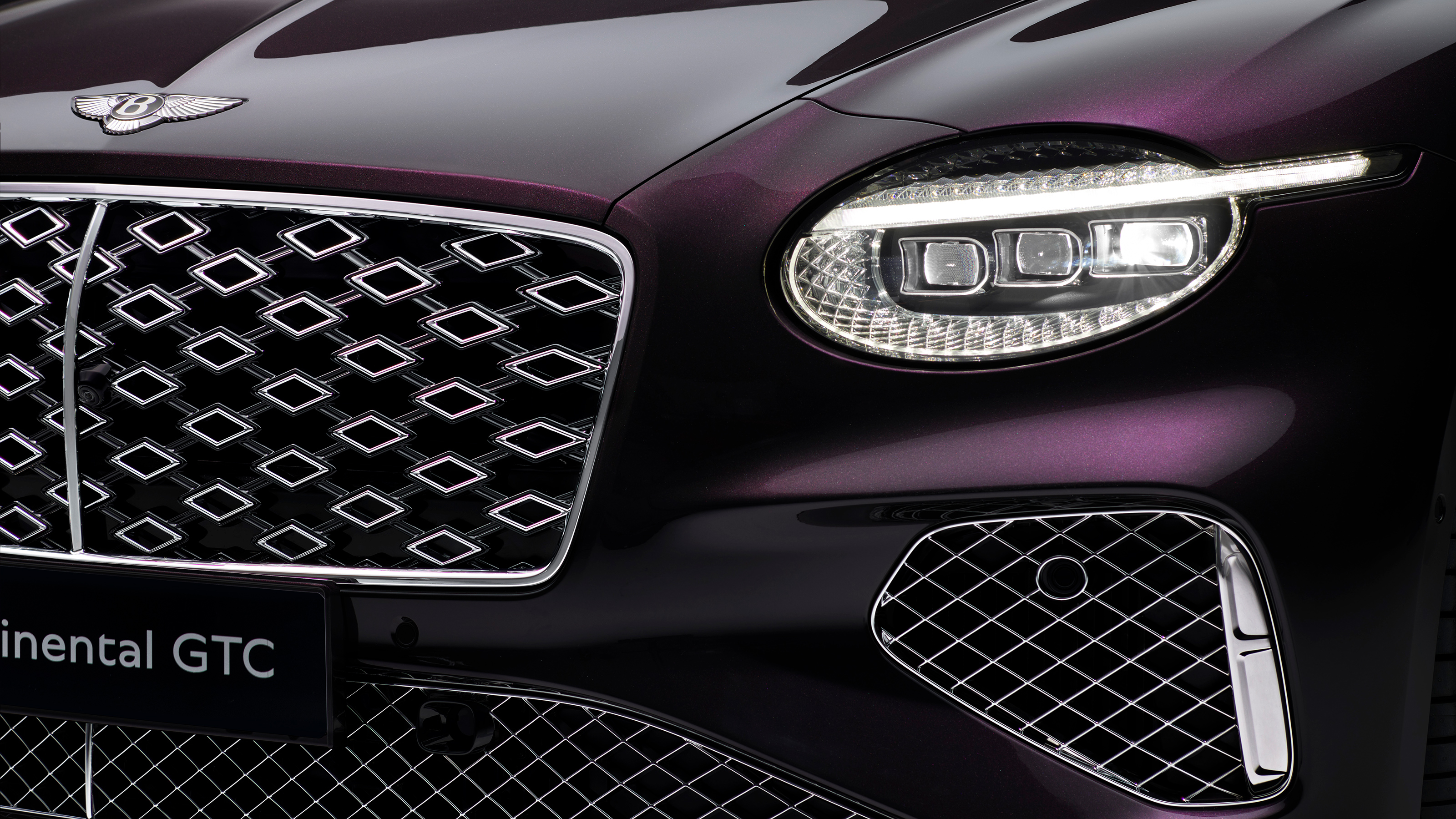 Bentley Continental GTC Mulliner - headlight and grill