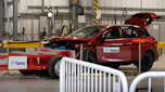 Nissan Qashqai undergoing crash testing